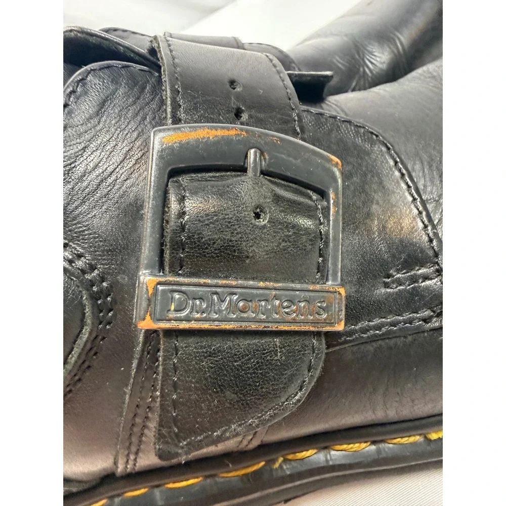 Dr. Martens Size US W8 M7 UK6 9157 Made in England Black Leather Buckle Shoes